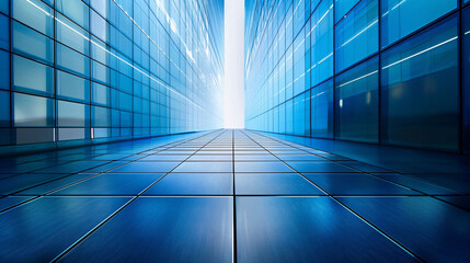 Obraz premium Lines form the background of the showroom scene with a sense of technological space