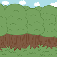 森の背景イラスト