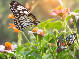 Obraz premium butterfly on flower