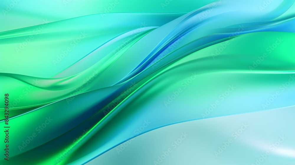 Poster stylish corrugated dynamic high-end green mixed color fluid gradient abstract background