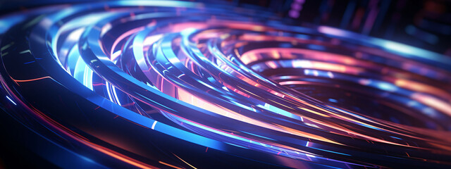 Abstract graphics composed of rotating particles have a technological background