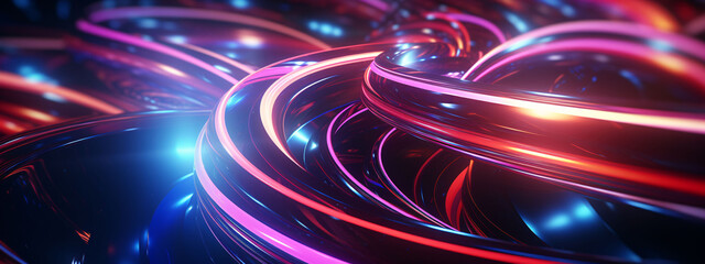 Abstract graphics composed of rotating particles have a technological background