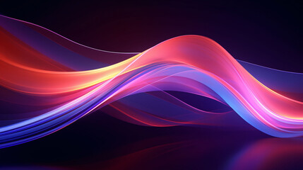 Fototapeta premium Abstract light rays and three-dimensional particles, technology concept background