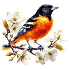 Fototapeta premium Oriole on a branch