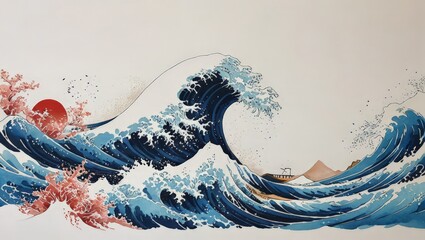 Great Wave off Kanagawa - Japanese Art Painting