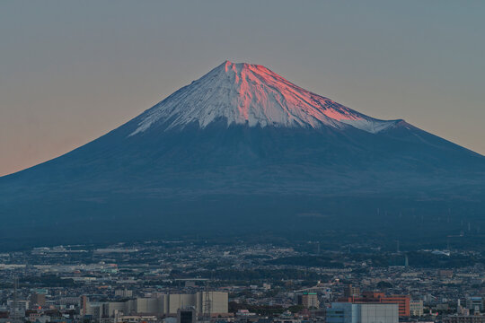 Mt Fuji view from the window of the hotel 
