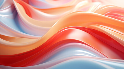Obraz premium Digital particle wave colorful abstract background, futuristic technology scene concept 3D rendering