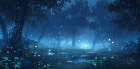 Beautiful rainy season scenery.