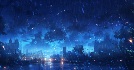 Beautiful rainy season scenery.