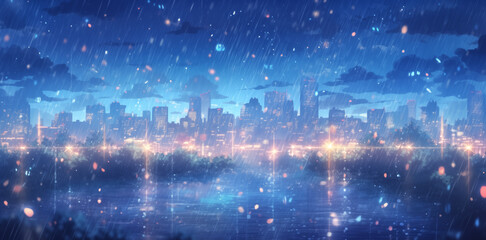 Obraz premium Beautiful rainy season scenery.