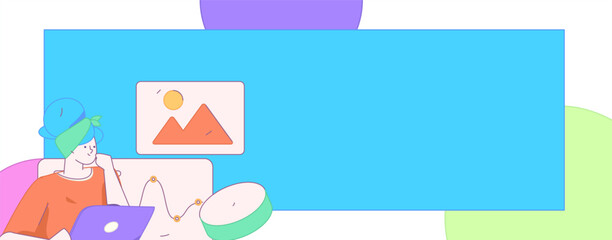 Flat vector illustration of business people operating work scene
