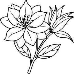 Hand drawn simple Floral flower vector illustration esp 10