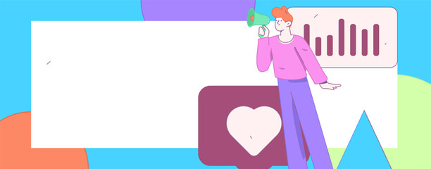 Flat vector illustration of business people operating work scene
