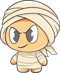 cute mummy halloween cartoon
