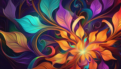 Abstract Fractal Background Design
