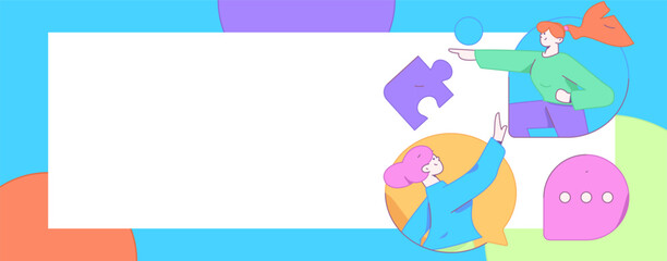 Flat vector illustration of business people operating work scene
