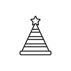 Party Hat icon design with white background stock illustration