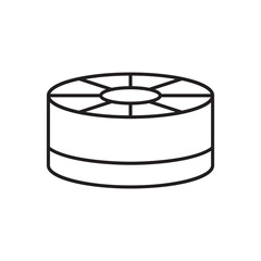 Prayer Cap icon design with white background stock illustration