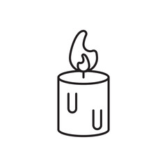 Candel icon design with white background stock illustration