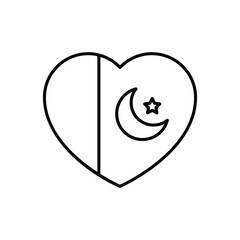 Heart icon design with white background stock illustration