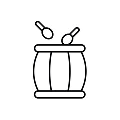 Drum icon design with white background stock illustration