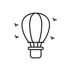 Hot Air Balloon icon design with white background stock illustration