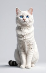 Obraz premium cat on white background