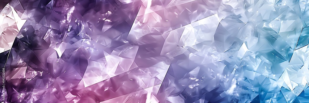 Poster a colorful array of crystals arranged in a row from left to right, including a red crystal, a green 