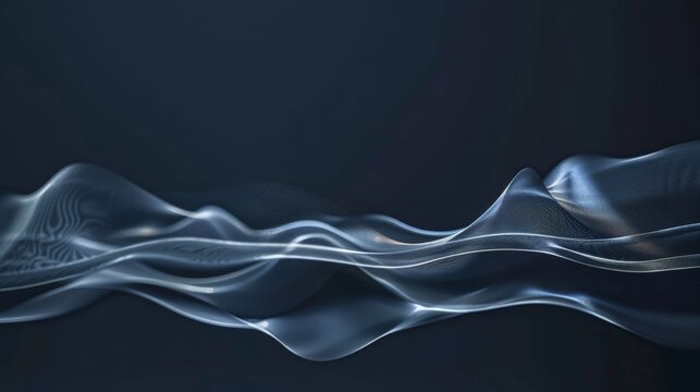 A sound wave traveling through a vacuum, with no visible medium to carry it.