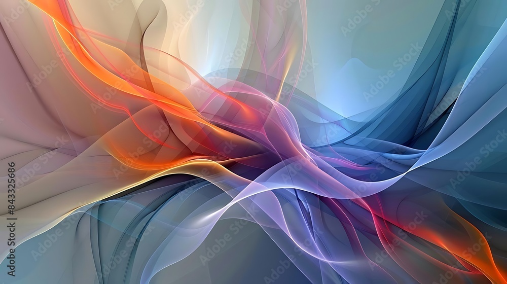 Aufkleber a colorful fractal image featuring a variety of shapes and sizes, including a triangle, a square, a 
