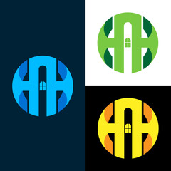 Letter H+A/A+H Construction Logo