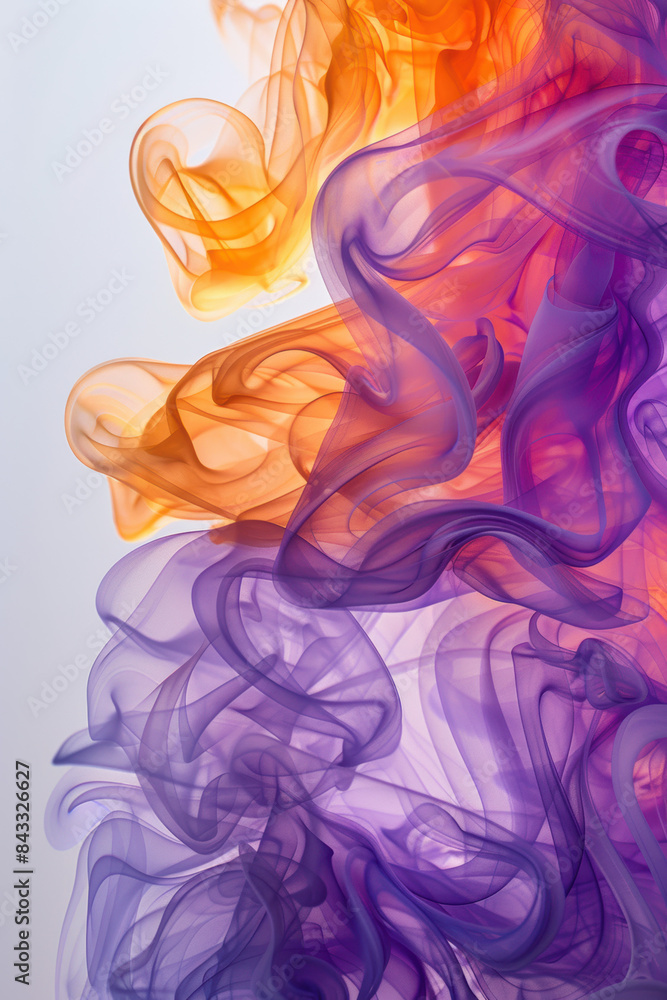 Aufkleber vivid abstract swirling colors blending together in a dynamic and mesmerizing smoke-like pattern.