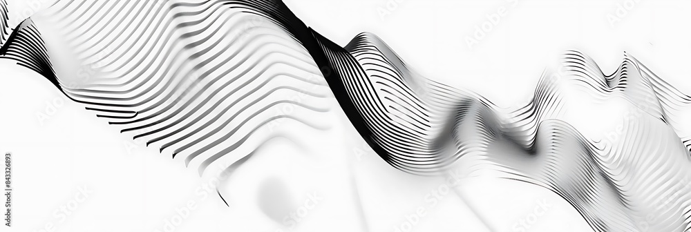 Poster an abstract black and white image featuring a geometric design with a black square, a white triangle