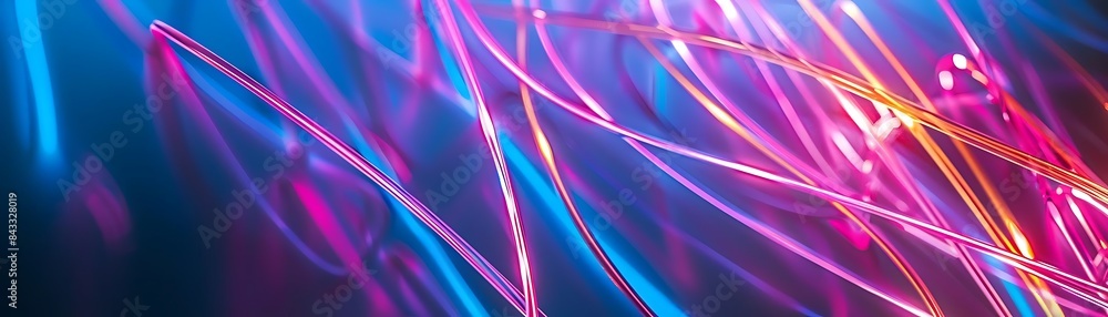 Poster a colorful array of neon lights illuminate the scene, creating a mesmerizing ambiance