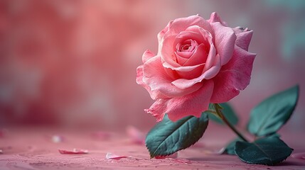 Spring Bloom Serenade: Generative AI Crafts Romantic Rose Background
