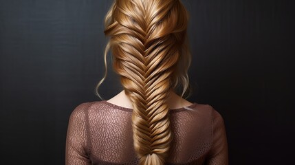 A fishtail braid down the back
