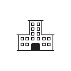 Building icon design with white background stock illustration