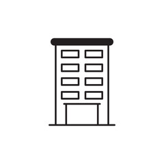 Building icon design with white background stock illustration