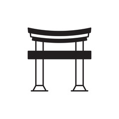 Torii icon design with white background stock illustration