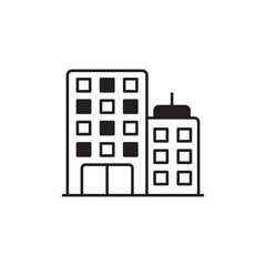 Building icon design with white background stock illustration