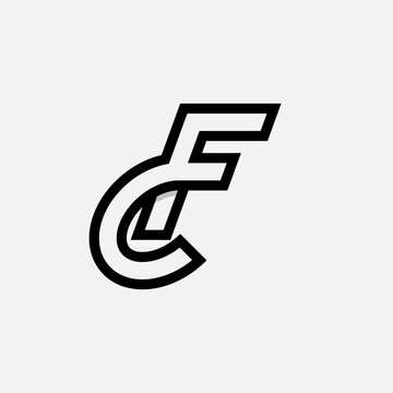 recommend clip art: Letter CF or FC Logo, Monogram Logo letter G with M combination, design logo template element, vector illustration