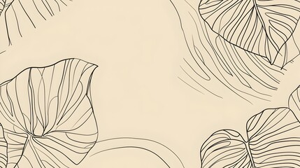 Elegant Monstera Leaf Pattern in Soothing Tropical Botanical Background