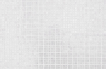 White tile wall chequered background bathroom texture. Ceramic brick wall and floor tiles mosaic background in bathroom and kitchen clean. Design pattern geometric with grid wallpaper floor elements.