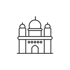 Mosque icon design with white background stock illustration