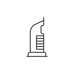 Tower icon design with white background stock illustration