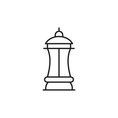 Tower icon design with white background stock illustration