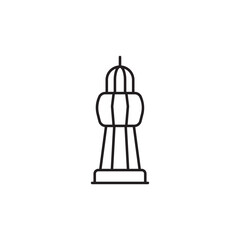 Tower icon design with white background stock illustration