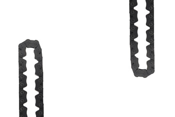 motorcycle chain isolated on a white background