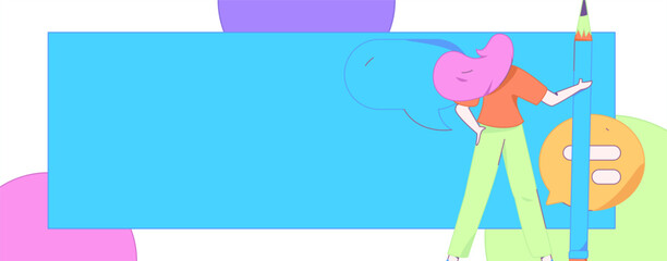 Flat vector illustration of business people operating work scene
