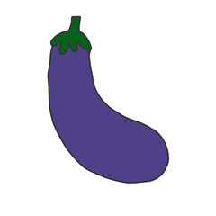 eggplant on white